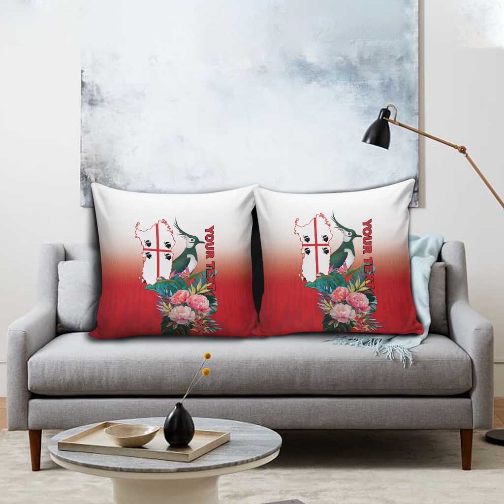 Personalized Italy Sardinia Pillow Cover Lapwing With Map - Wonder Print Shop