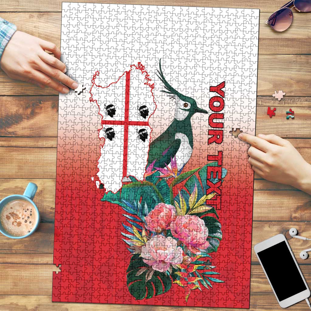 Personalized Italy Sardinia Puzzle Lapwing With Map - Wonder Print Shop