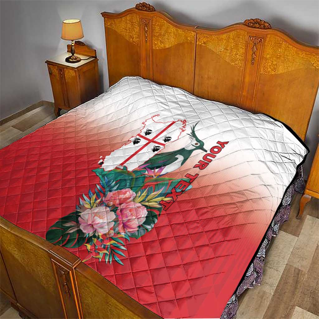 Personalized Italy Sardinia Quilt Lapwing With Map - Wonder Print Shop