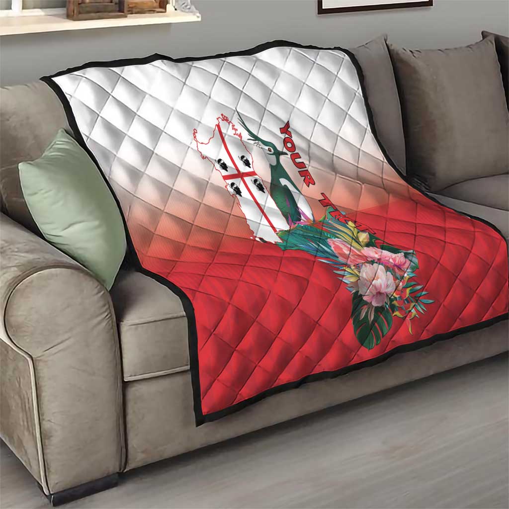 Personalized Italy Sardinia Quilt Lapwing With Map - Wonder Print Shop