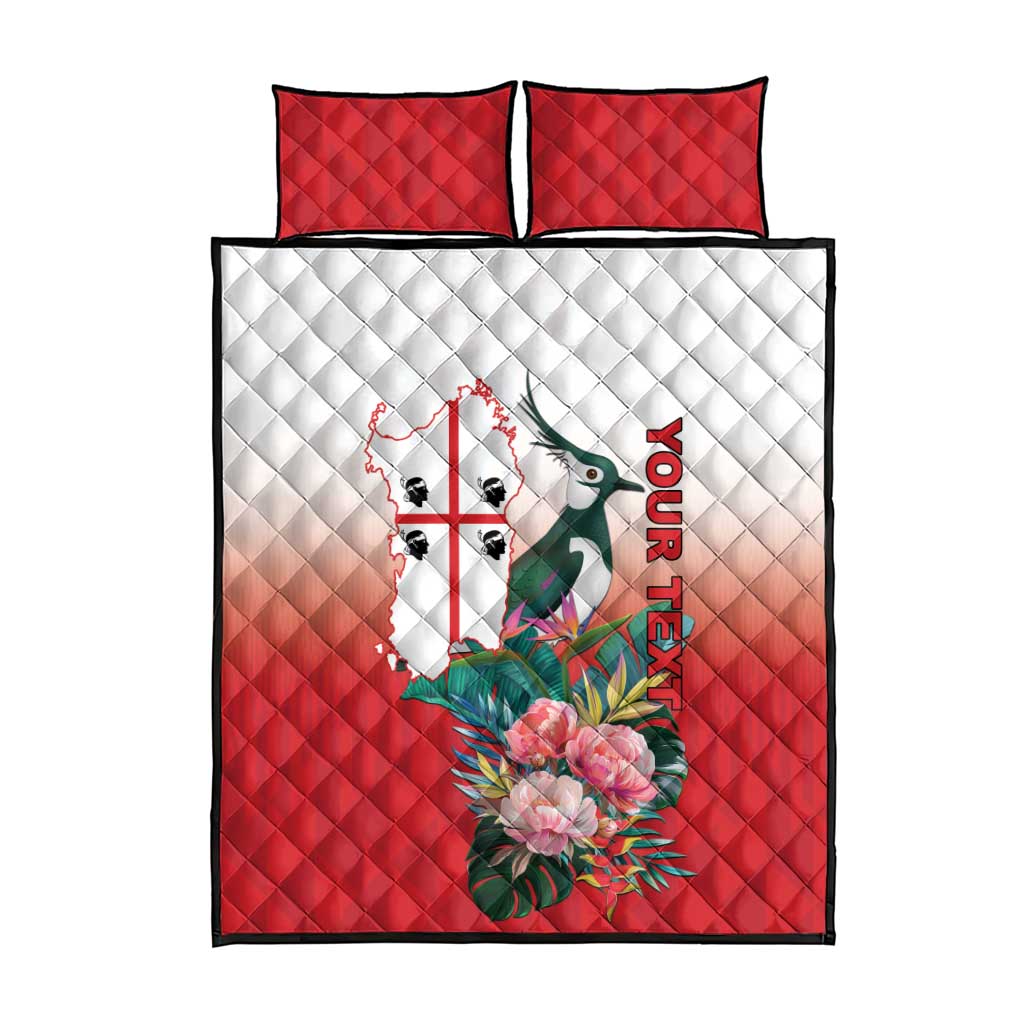 Personalized Italy Sardinia Quilt Bed Set Lapwing With Map - Wonder Print Shop