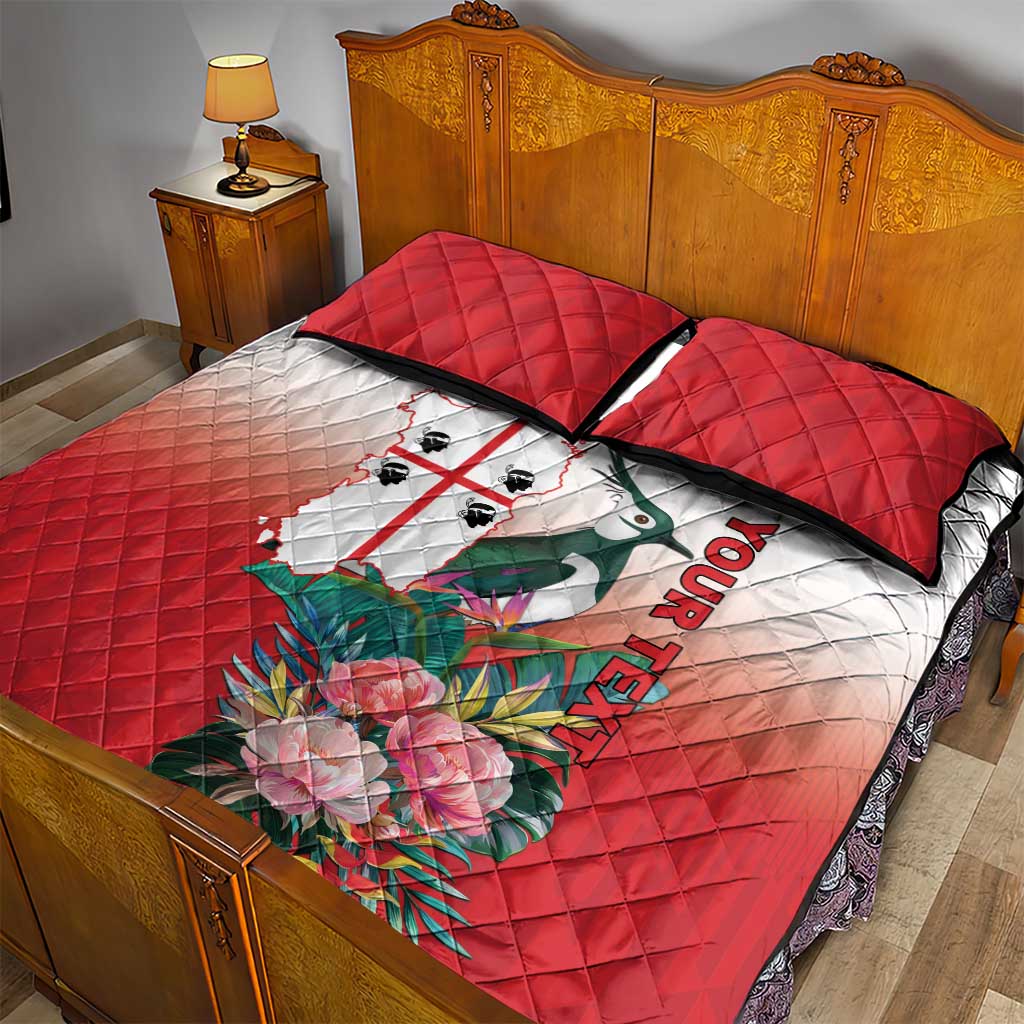 Personalized Italy Sardinia Quilt Bed Set Lapwing With Map - Wonder Print Shop