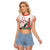Personalized Italy Sardinia Raglan Cropped T Shirt Lapwing With Map - Wonder Print Shop