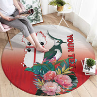 Personalized Italy Sardinia Round Carpet Lapwing With Map - Wonder Print Shop
