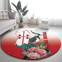Personalized Italy Sardinia Round Carpet Lapwing With Map - Wonder Print Shop
