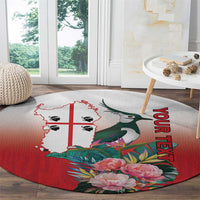 Personalized Italy Sardinia Round Carpet Lapwing With Map - Wonder Print Shop