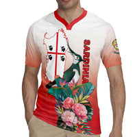 Personalized Italy Sardinia Rugby Jersey Lapwing With Map - Wonder Print Shop