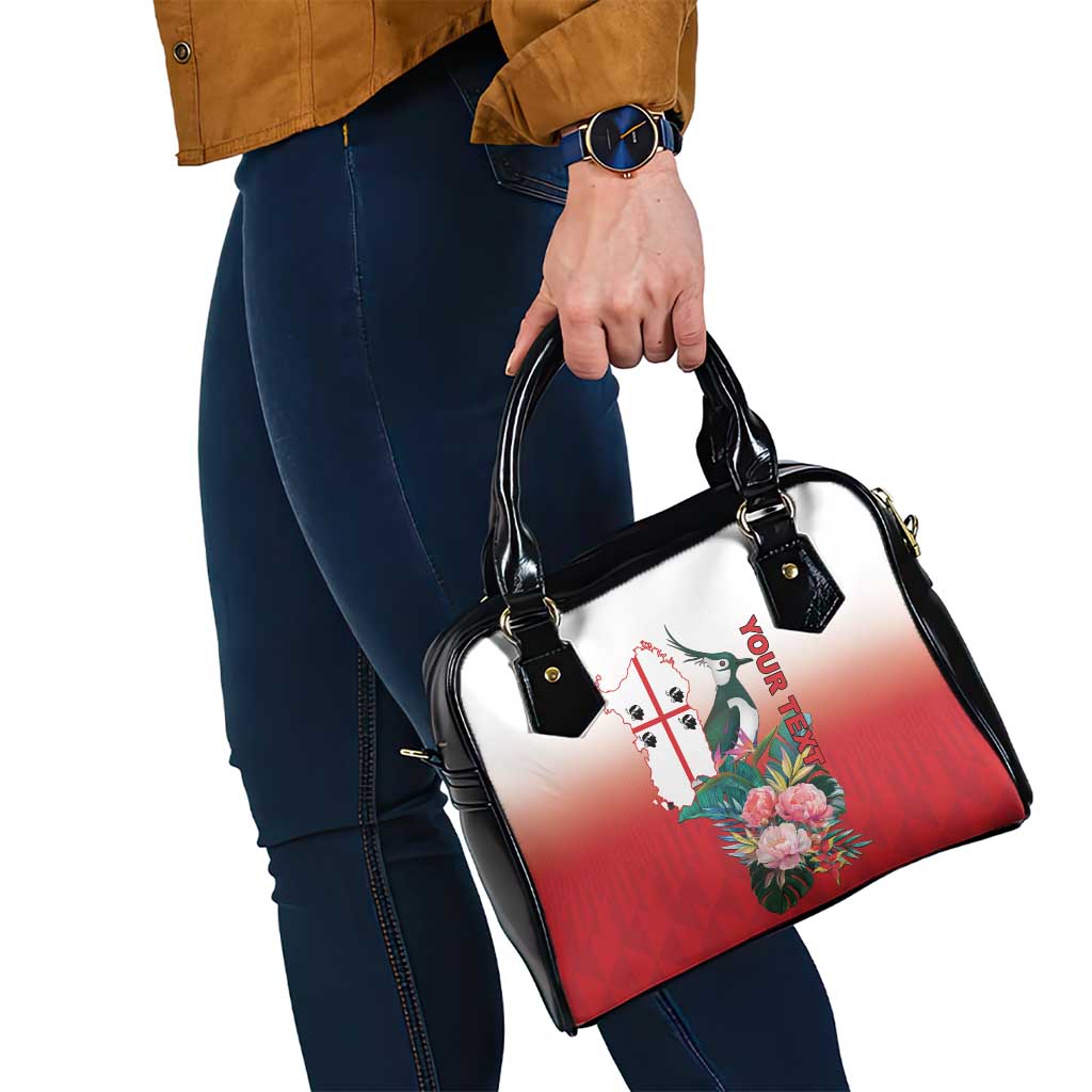 Personalized Italy Sardinia Shoulder Handbag Lapwing With Map - Wonder Print Shop