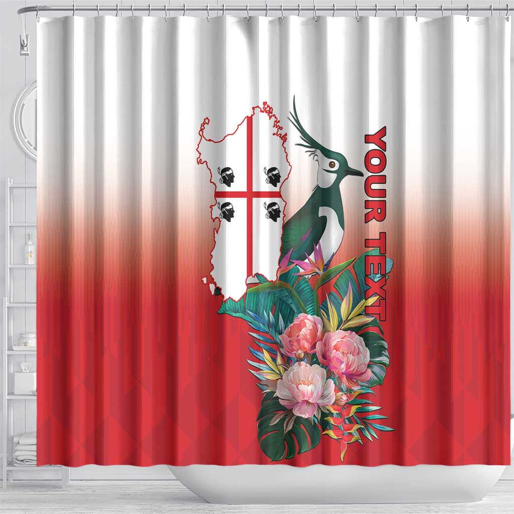 Personalized Italy Sardinia Shower Curtain Lapwing With Map - Wonder Print Shop