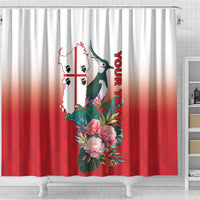Personalized Italy Sardinia Shower Curtain Lapwing With Map - Wonder Print Shop