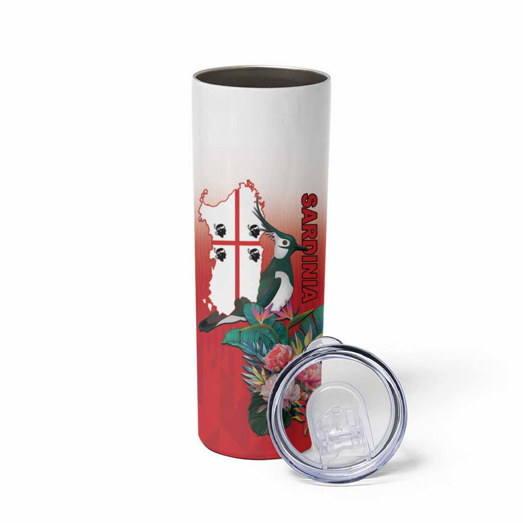 Personalized Italy Sardinia Skinny Tumbler Lapwing With Map - Wonder Print Shop