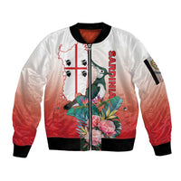 Personalized Italy Sardinia Sleeve Zip Bomber Jacket Lapwing With Map - Wonder Print Shop