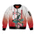 Personalized Italy Sardinia Sleeve Zip Bomber Jacket Lapwing With Map - Wonder Print Shop