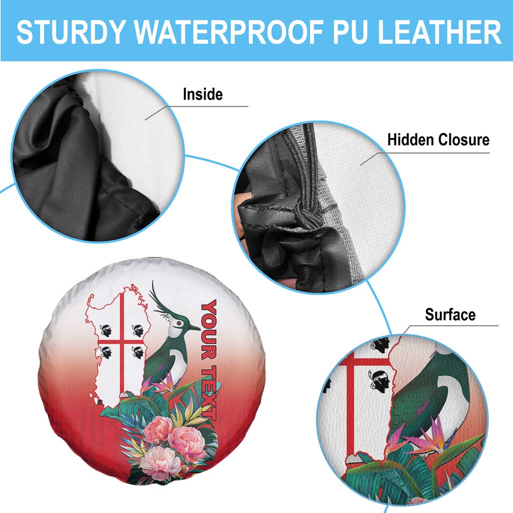 Personalized Italy Sardinia Spare Tire Cover Lapwing With Map - Wonder Print Shop