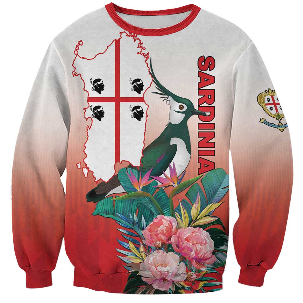 Personalized Italy Sardinia Sweatshirt Lapwing With Map - Wonder Print Shop
