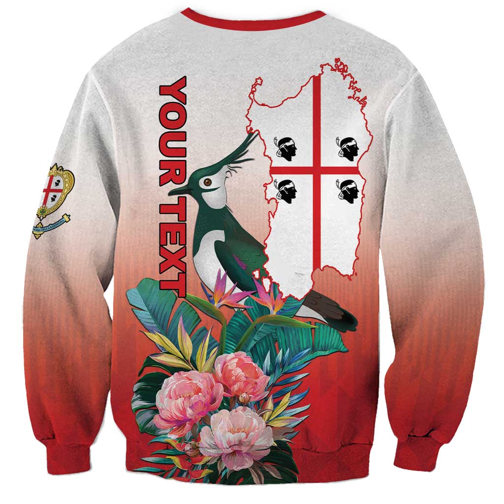 Personalized Italy Sardinia Sweatshirt Lapwing With Map - Wonder Print Shop