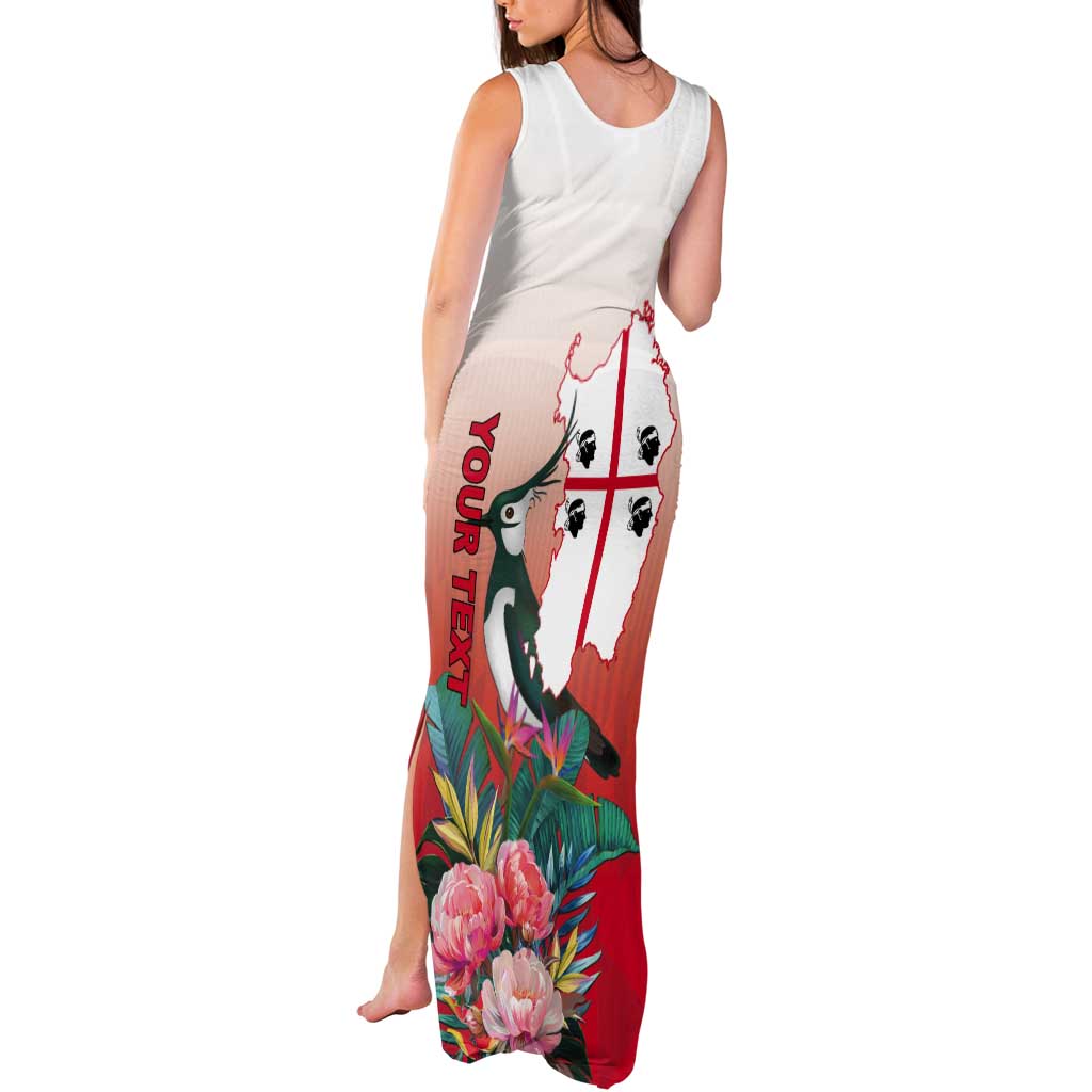Personalized Italy Sardinia Tank Maxi Dress Lapwing With Map - Wonder Print Shop