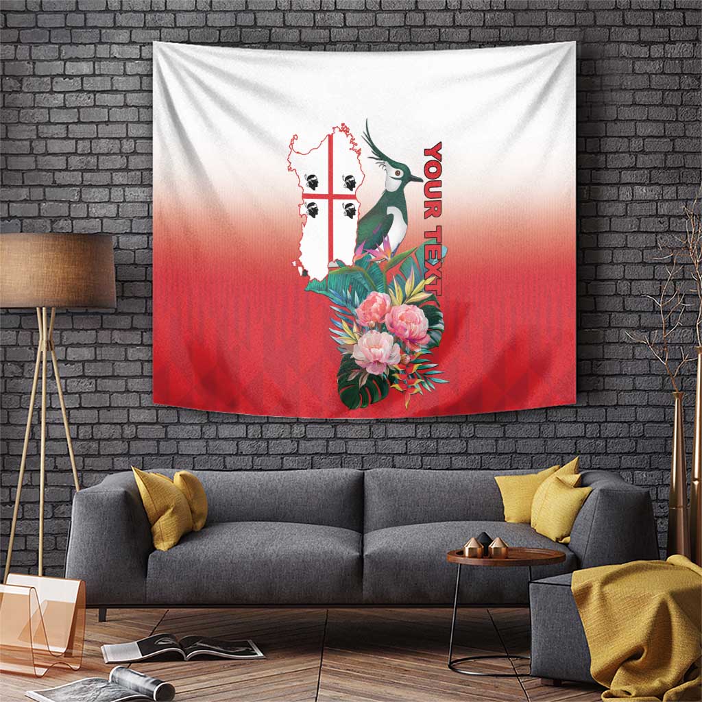 Personalized Italy Sardinia Tapestry Lapwing With Map - Wonder Print Shop
