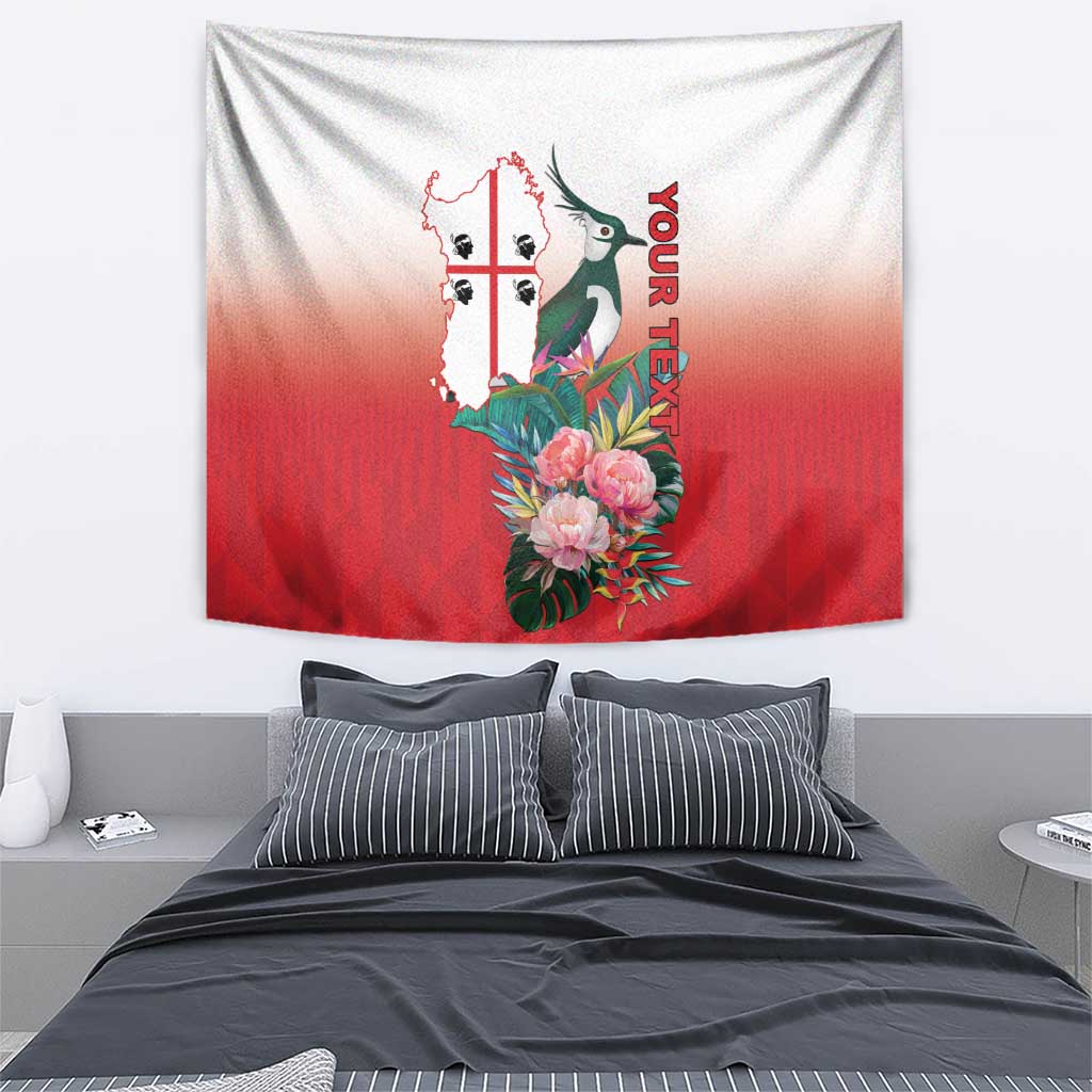 Personalized Italy Sardinia Tapestry Lapwing With Map - Wonder Print Shop