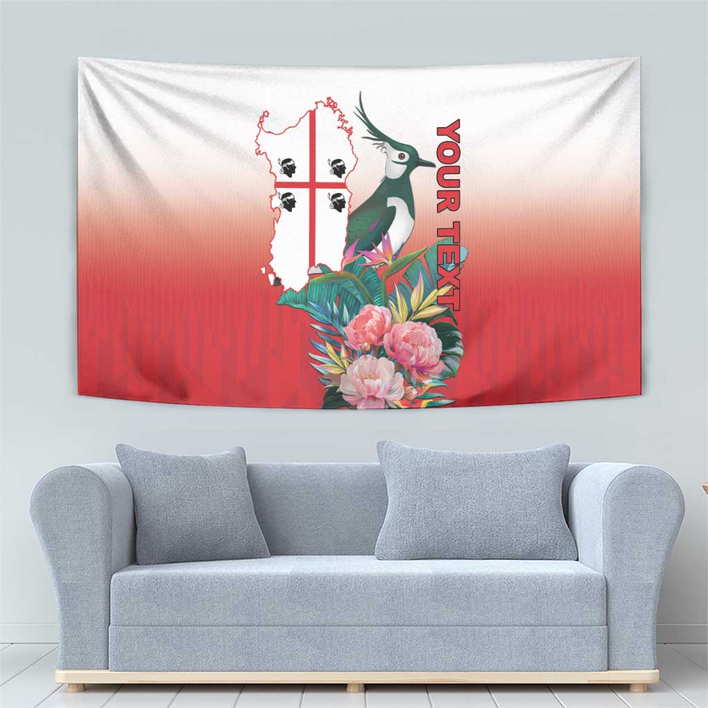 Personalized Italy Sardinia Tapestry Lapwing With Map - Wonder Print Shop