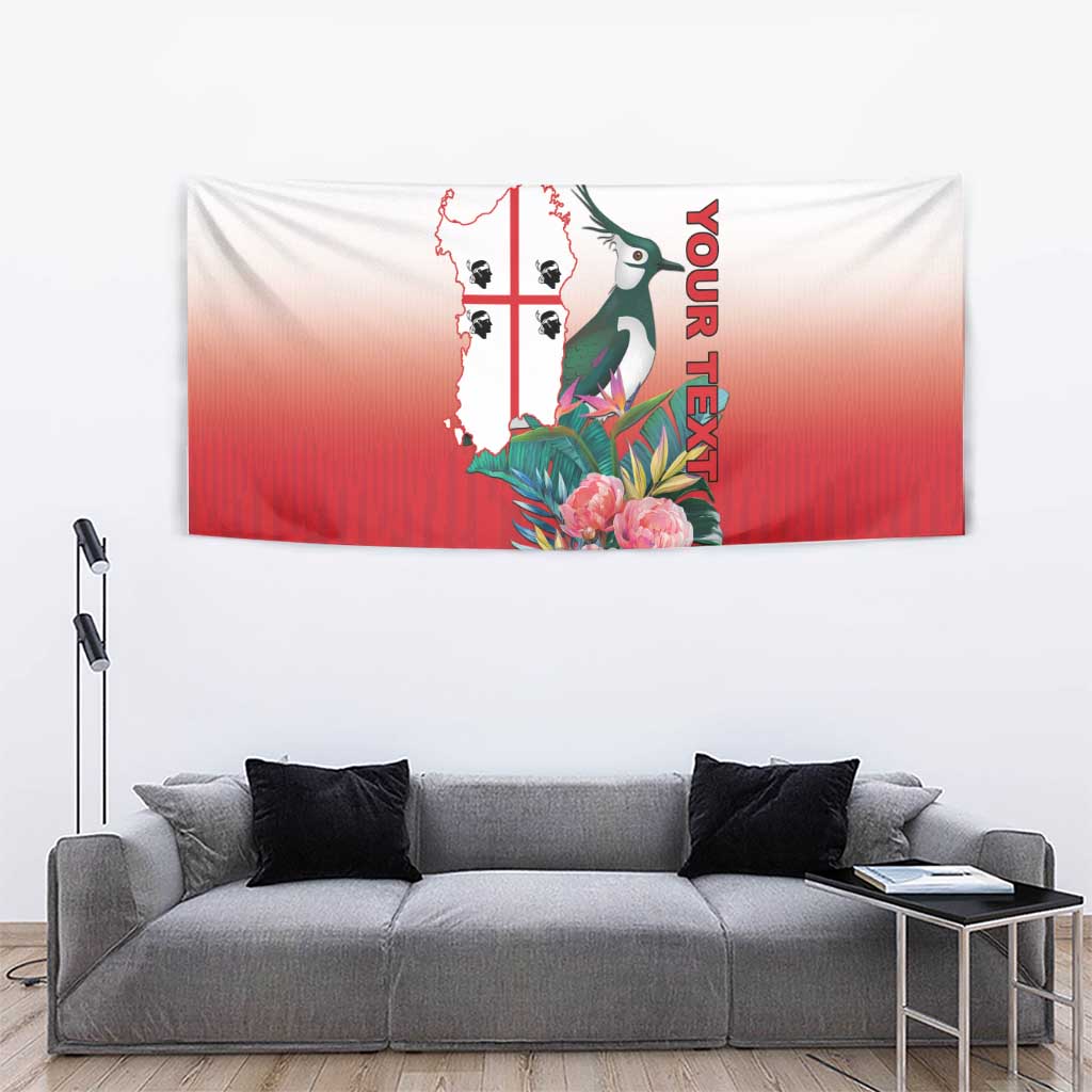 Personalized Italy Sardinia Tapestry Lapwing With Map - Wonder Print Shop