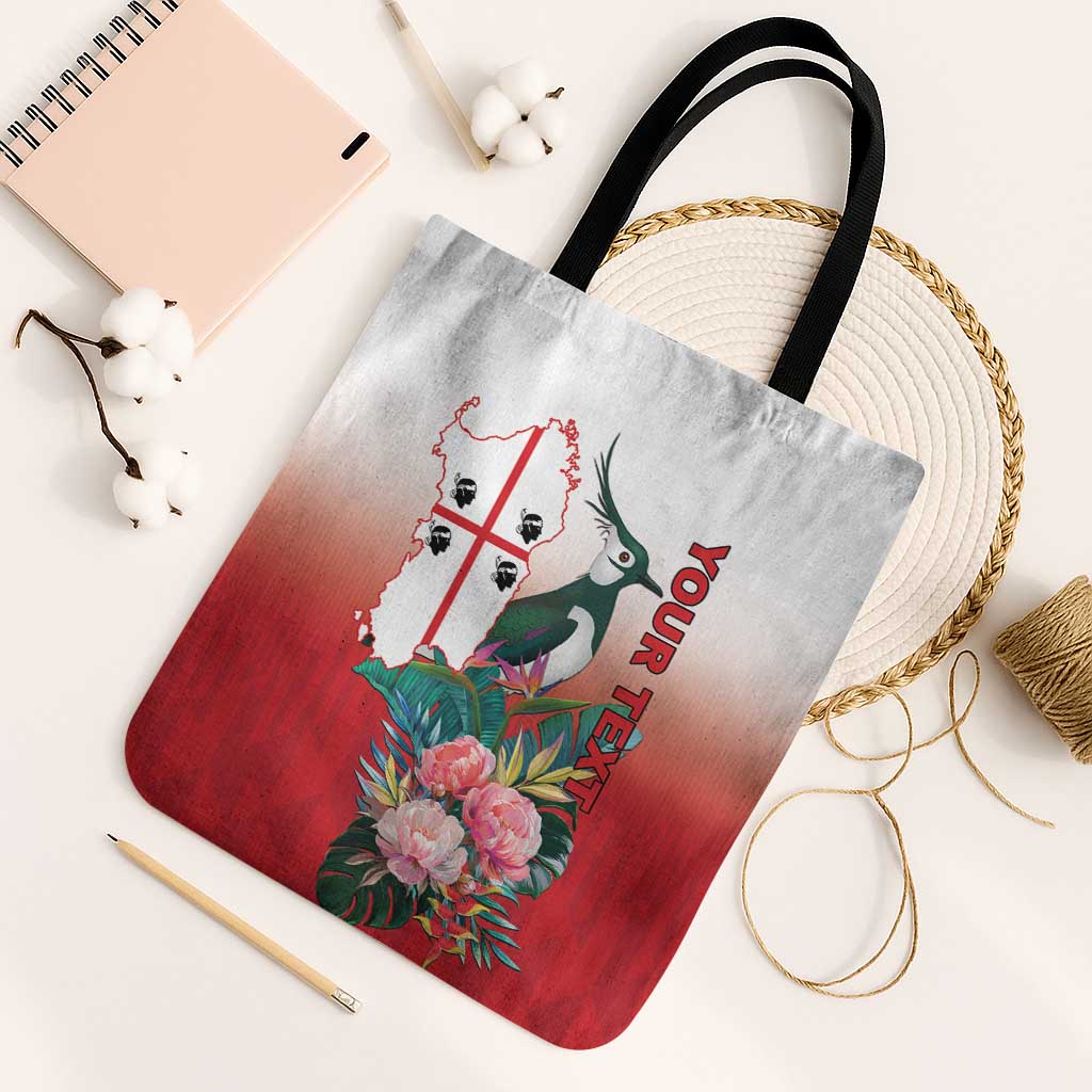 Personalized Italy Sardinia Tote Bag Lapwing With Map - Wonder Print Shop