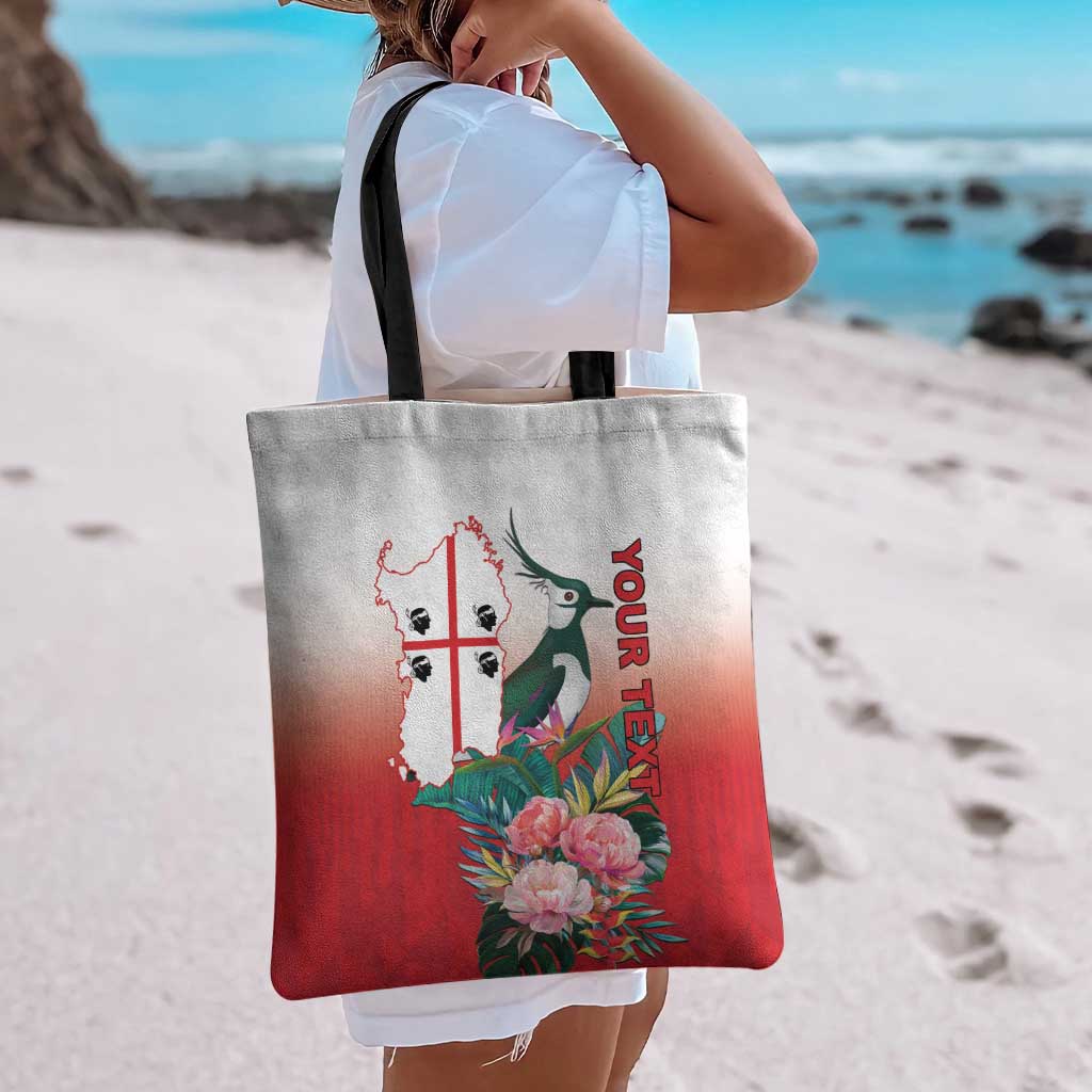 Personalized Italy Sardinia Tote Bag Lapwing With Map - Wonder Print Shop