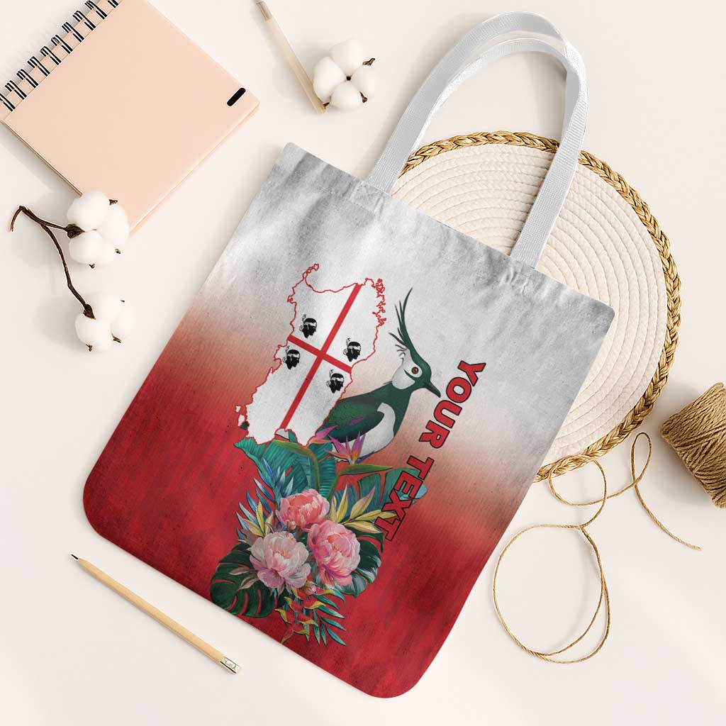 Personalized Italy Sardinia Tote Bag Lapwing With Map - Wonder Print Shop
