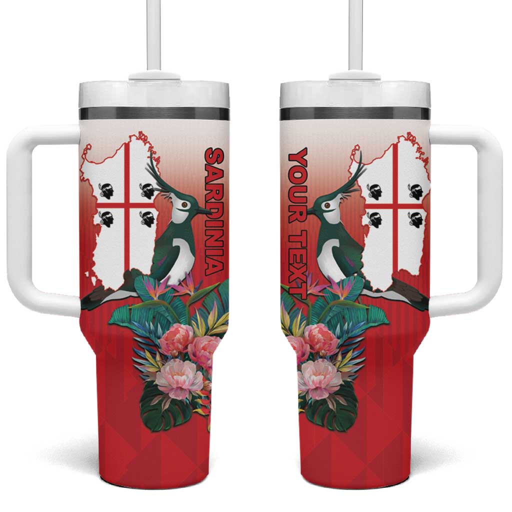 Personalized Italy Sardinia Tumbler With Handle Lapwing With Map - Wonder Print Shop