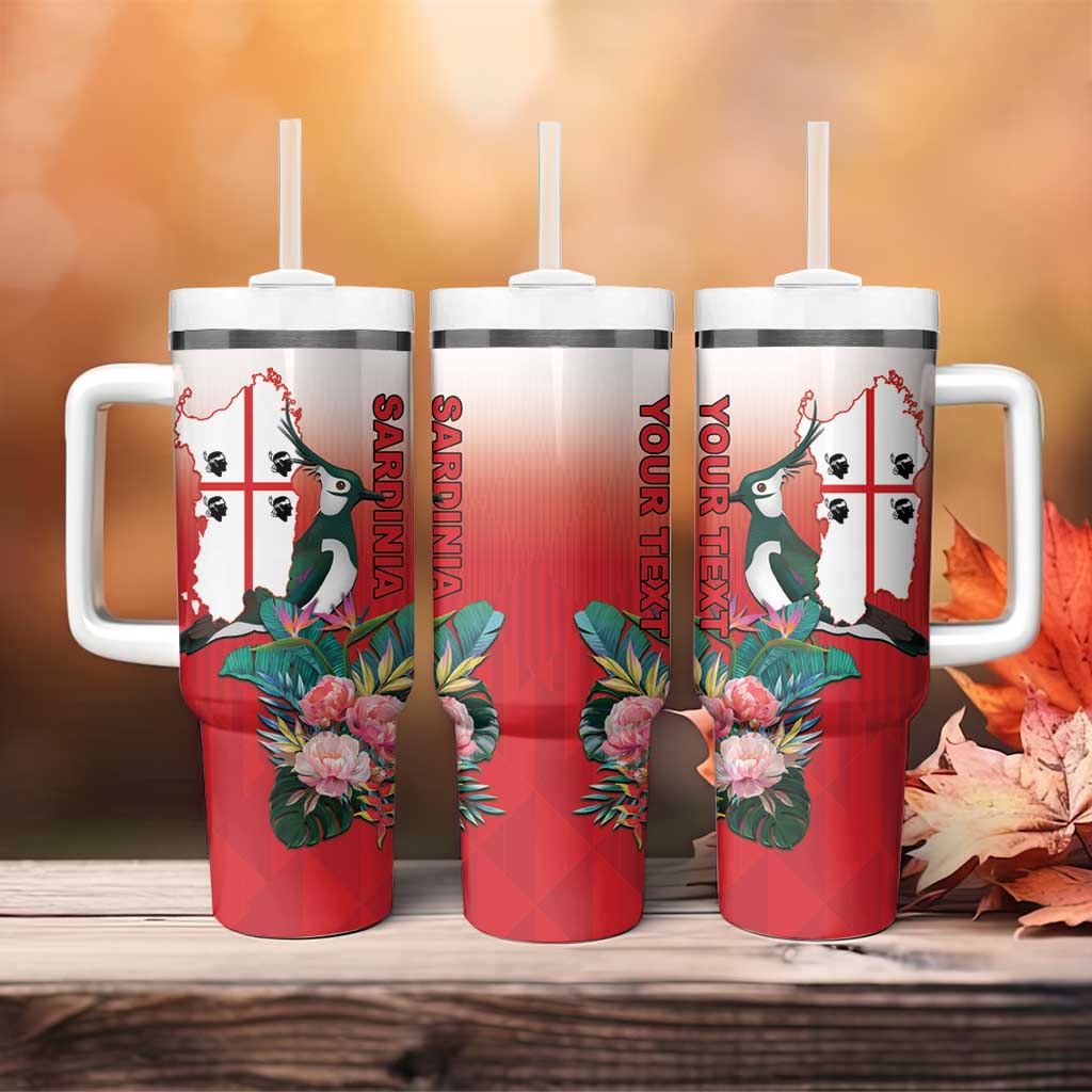 Personalized Italy Sardinia Tumbler With Handle Lapwing With Map - Wonder Print Shop