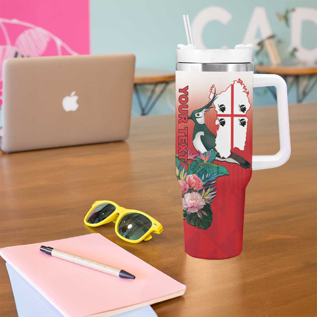 Personalized Italy Sardinia Tumbler With Handle Lapwing With Map - Wonder Print Shop