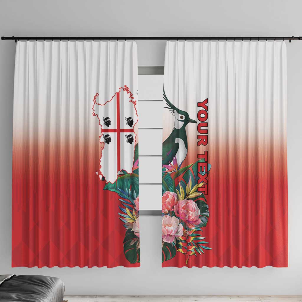 Personalized Italy Sardinia Window Curtain Lapwing With Map - Wonder Print Shop