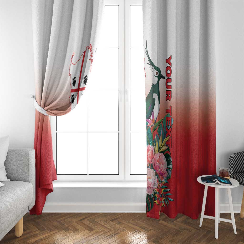 Personalized Italy Sardinia Window Curtain Lapwing With Map - Wonder Print Shop