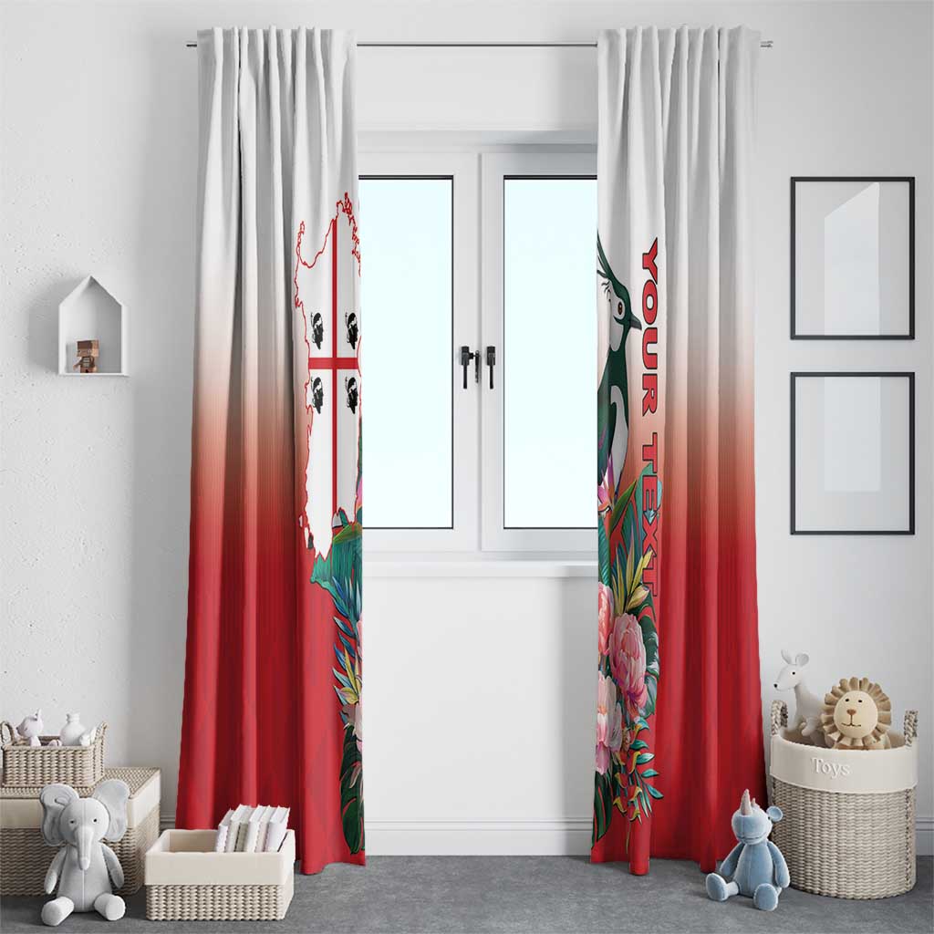 Personalized Italy Sardinia Window Curtain Lapwing With Map - Wonder Print Shop