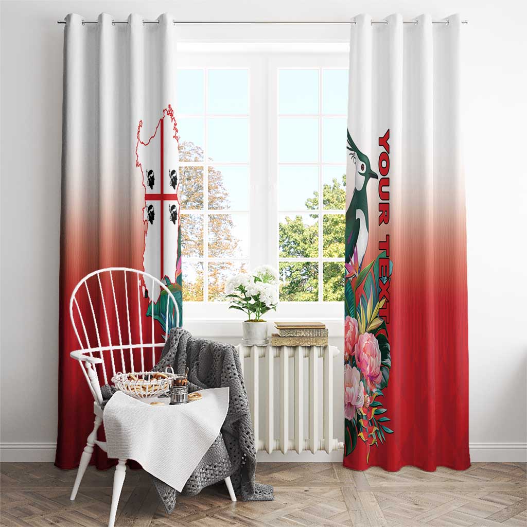 Personalized Italy Sardinia Window Curtain Lapwing With Map - Wonder Print Shop