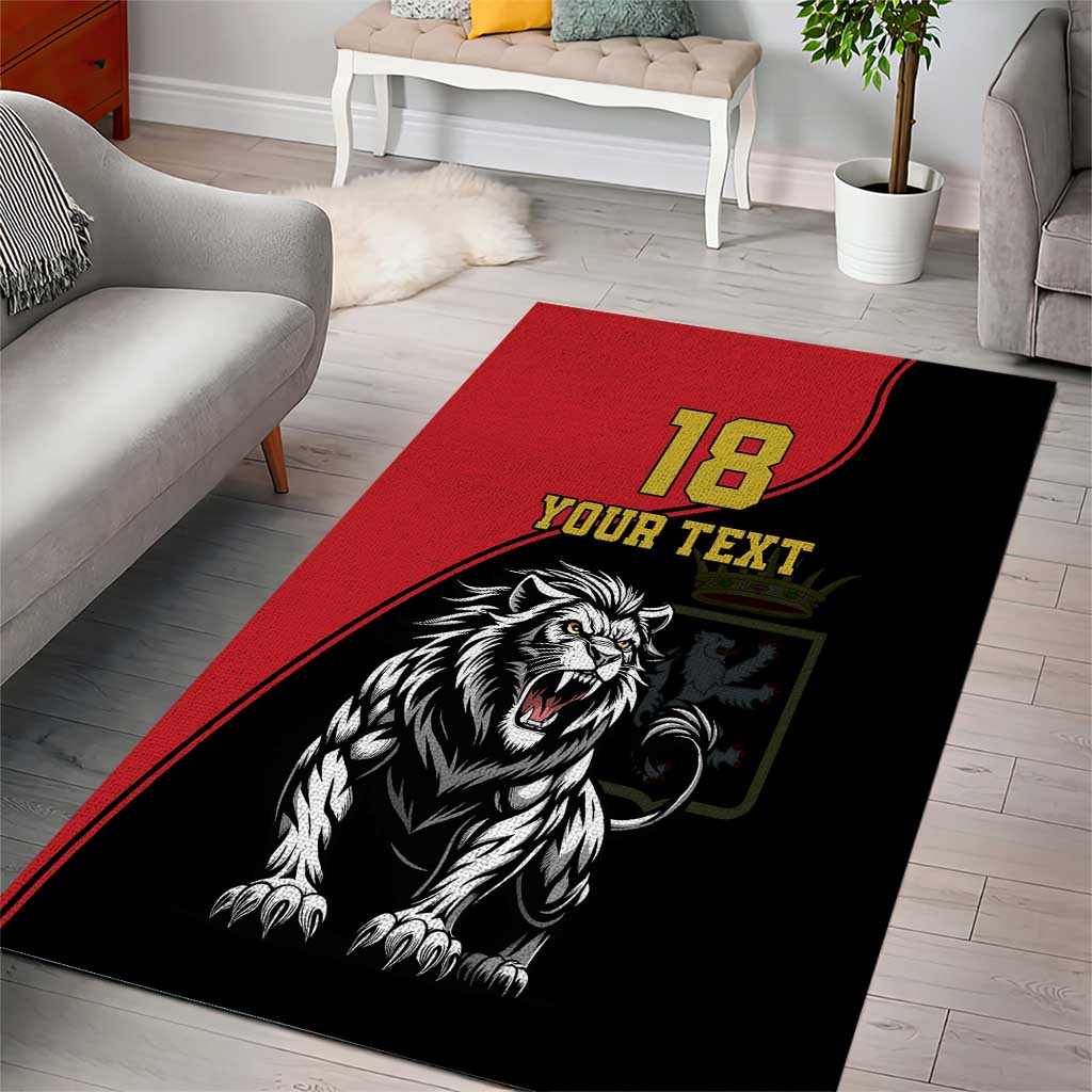Custom Aosta Valley Area Rug Lion Sporty Style - Wonder Print Shop
