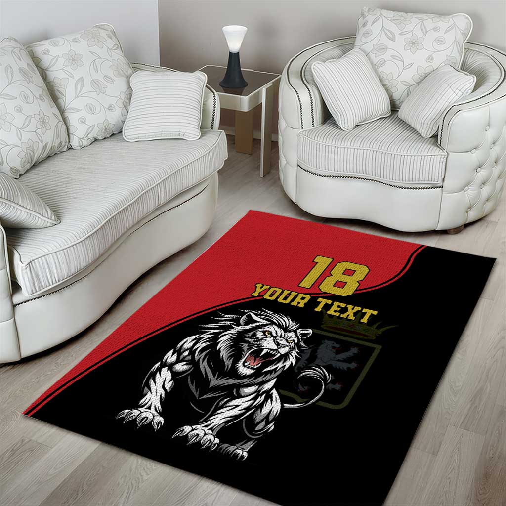 Custom Aosta Valley Area Rug Lion Sporty Style - Wonder Print Shop