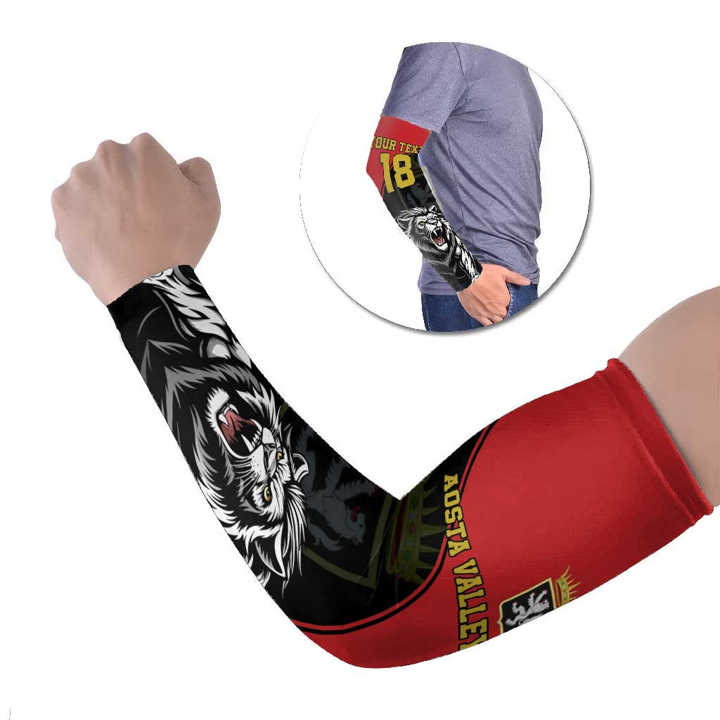 Custom Aosta Valley Arm Sleeves Lion Sporty Style - Wonder Print Shop