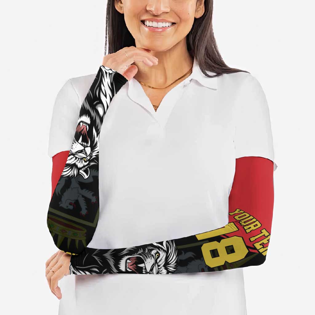 Custom Aosta Valley Arm Sleeves Lion Sporty Style - Wonder Print Shop