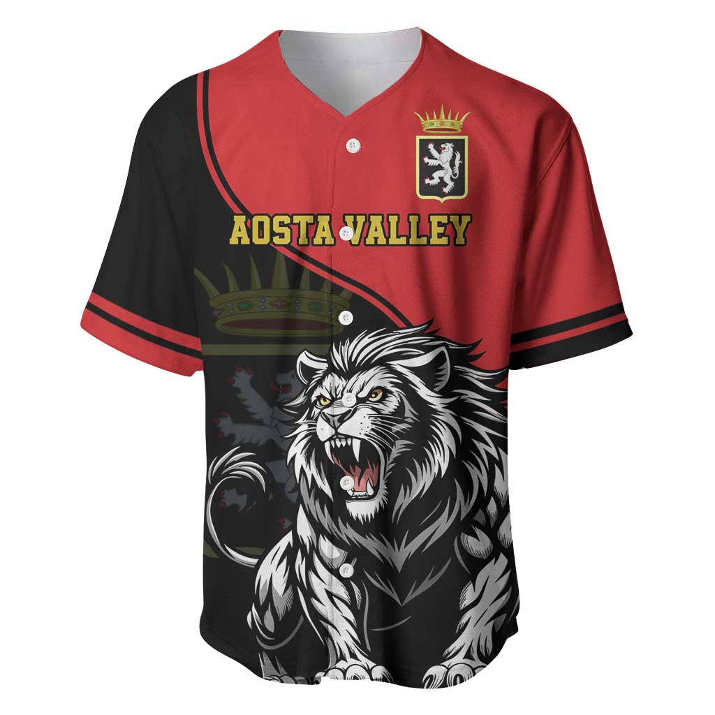 Custom Aosta Valley Baseball Jersey Lion Sporty Style - Wonder Print Shop