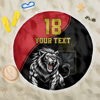 Custom Aosta Valley Beach Blanket Lion Sporty Style - Wonder Print Shop