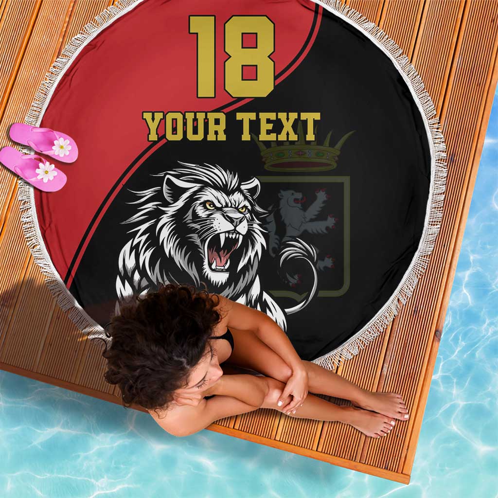 Custom Aosta Valley Beach Blanket Lion Sporty Style - Wonder Print Shop