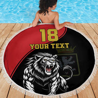 Custom Aosta Valley Beach Blanket Lion Sporty Style - Wonder Print Shop