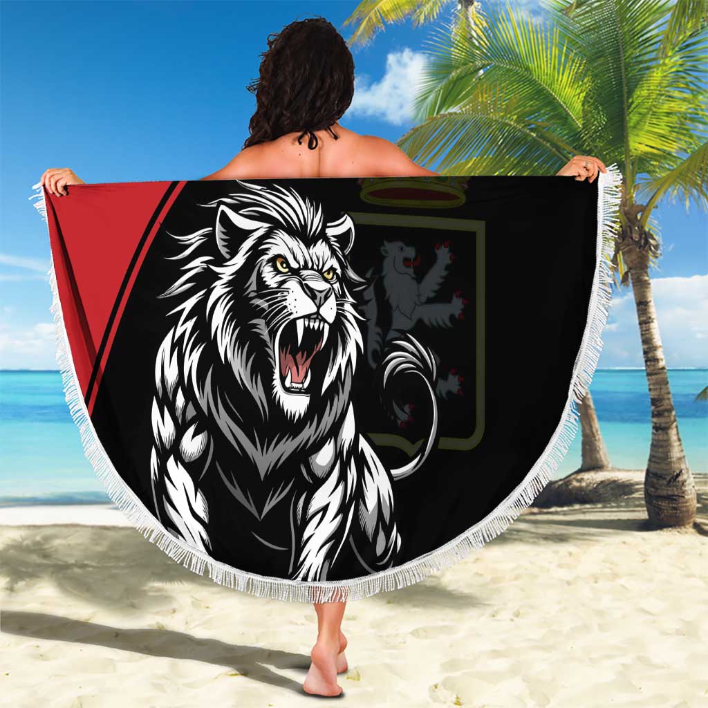 Custom Aosta Valley Beach Blanket Lion Sporty Style - Wonder Print Shop