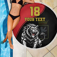 Custom Aosta Valley Beach Blanket Lion Sporty Style - Wonder Print Shop