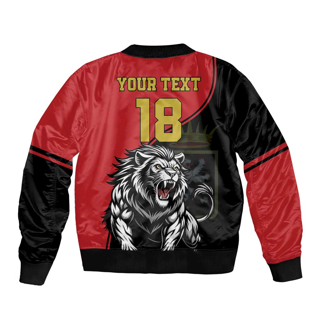 Custom Aosta Valley Bomber Jacket Lion Sporty Style - Wonder Print Shop