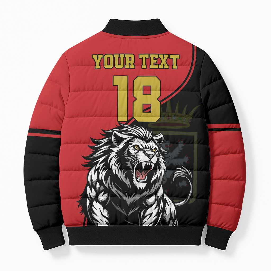Custom Aosta Valley Bomber Puffer Jacket Lion Sporty Style - Wonder Print Shop