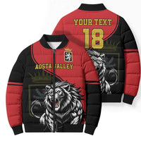 Custom Aosta Valley Bomber Puffer Jacket Lion Sporty Style - Wonder Print Shop
