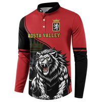 Custom Aosta Valley Button Sweatshirt Lion Sporty Style - Wonder Print Shop