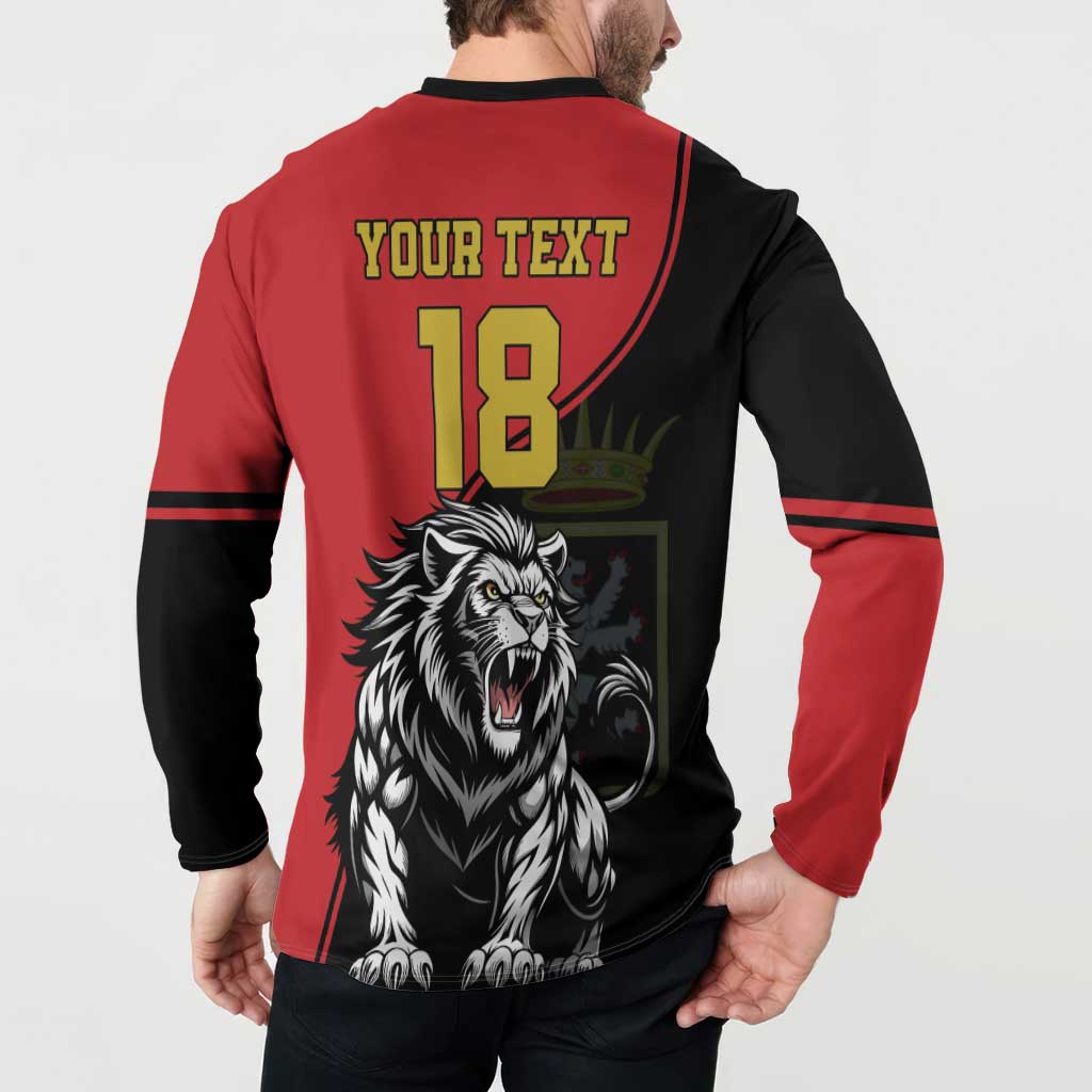 Custom Aosta Valley Button Sweatshirt Lion Sporty Style - Wonder Print Shop